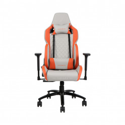 Gaming Chair 1STPLAYER DK2 PRO Gray&Orange, Nappa PU learher for car seats with sponge recombination & mesh, Molded foam, Reinforced steel frame, 3D armrest, 4 class Gaslift, 75mm PU caster, Angle Adjuster:90°-170°,160KG Maximum Weight